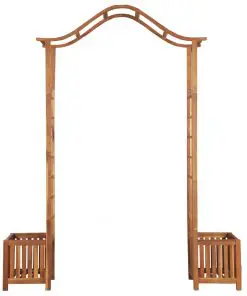 vidaXL Garden Arch with Planter Solid Acacia Wood 180x40x218 cm