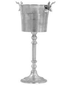 vidaXL Champagne Cooler Solid Aluminium 39x29x71 cm Silver
