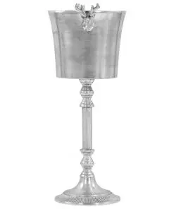 vidaXL Champagne Cooler Solid Aluminium 39x29x71 cm Silver