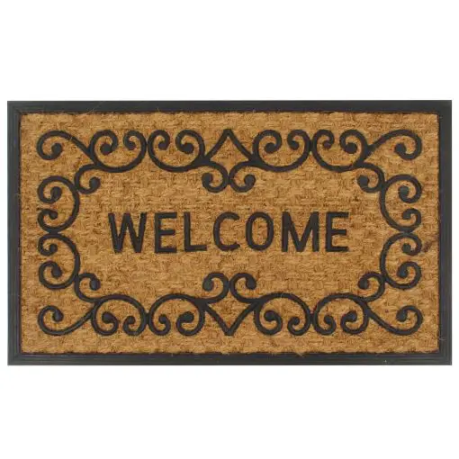 vidaXL Doormat Coir and Rubber 45×75 cm
