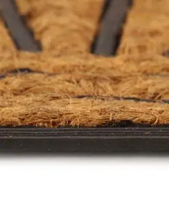 vidaXL Doormat Coir and Rubber Half-round 45×75 cm
