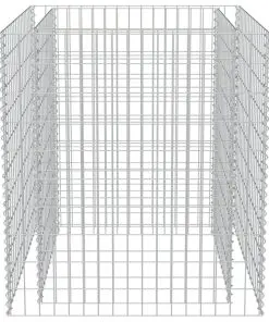 vidaXL Gabion Raised Bed Galvanised Steel 90x90x100 cm