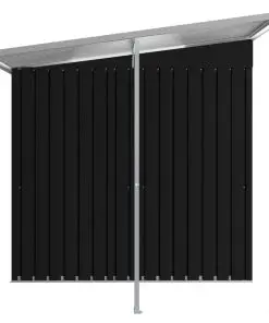 vidaXL Garden Shed with Extended Roof Anthracite 346x193x181 cm Steel