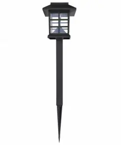 Outdoor Solar Lamp LED Light Set 12 pcs with Spike 8.6 x 8.6 x 38 cm