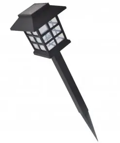 Outdoor Solar Lamp LED Light Set 12 pcs with Spike 8.6 x 8.6 x 38 cm