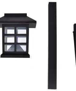 Outdoor Solar Lamp LED Light Set 12 pcs with Spike 8.6 x 8.6 x 38 cm