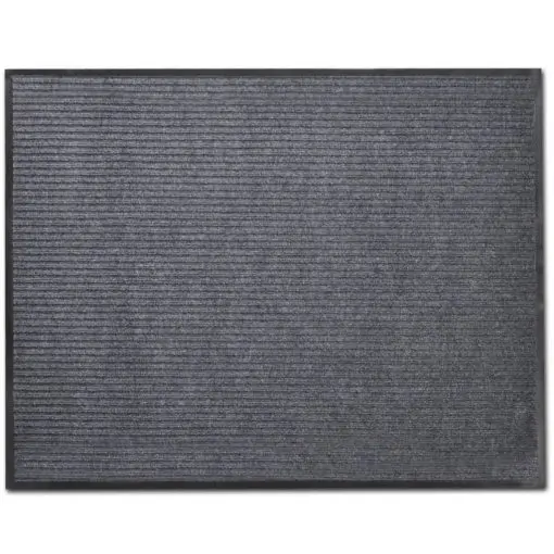 Grey PVC Door Mat 90 x 60 cm
