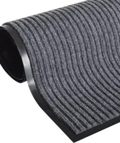 Grey PVC Door Mat 90 x 60 cm