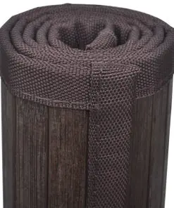 Bamboo Bath Mat 60 x 90 cm Dark Brown