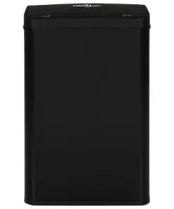 vidaXL Automatic Sensor Dustbin Black Steel 60 L