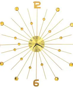 vidaXL Wall Clock Metal 70 cm Golden