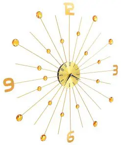 vidaXL Wall Clock Metal 70 cm Golden
