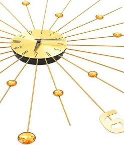 vidaXL Wall Clock Metal 70 cm Golden