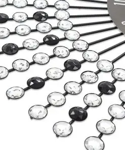 vidaXL Wall Clock Metal 43 cm Black