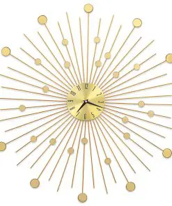 vidaXL Wall Clock Metal 70 cm Golden