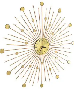 vidaXL Wall Clock Metal 70 cm Golden