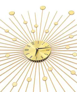 vidaXL Wall Clock Metal 70 cm Golden