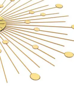 vidaXL Wall Clock Metal 70 cm Golden