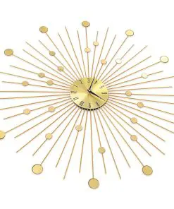 vidaXL Wall Clock Metal 70 cm Golden