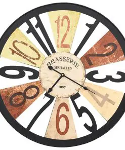 vidaXL Wall Clock Metal 60 cm Multicolour