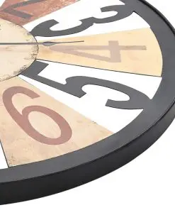 vidaXL Wall Clock Metal 60 cm Multicolour