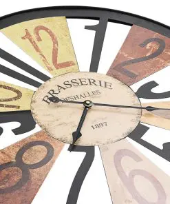 vidaXL Wall Clock Metal 60 cm Multicolour