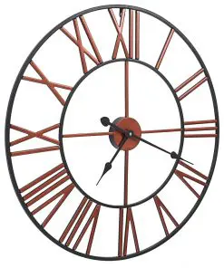 vidaXL Wall Clock Metal 58 cm Red