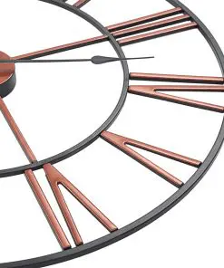 vidaXL Wall Clock Metal 58 cm Red