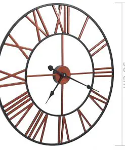 vidaXL Wall Clock Metal 58 cm Red