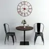 vidaXL Wall Clock Metal 58 cm Red vidaXL Wall Clock Metal 58 cm Red