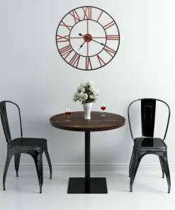 vidaXL Wall Clock Metal 58 cm Red