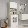 vidaXL Washing Machine Cabinet White and Sonoma Oak 64×25.5×190 cm Chipboard vidaXL Washing Machine Cabinet White and Sonoma Oak 64×25.5×190 cm Chipboard