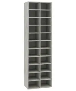 vidaXL Shoe Cabinet Concrete Grey 54x34x183 cm Chipboard