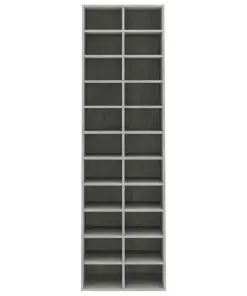 vidaXL Shoe Cabinet Concrete Grey 54x34x183 cm Chipboard