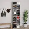 vidaXL Shoe Cabinet Concrete Grey 54x34x183 cm Chipboard