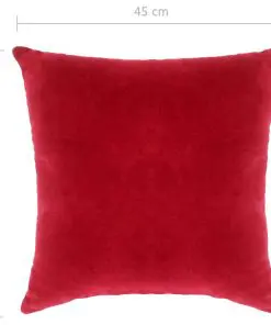 vidaXL Cushions Cotton Velvet 2 pcs 45×45 cm Red