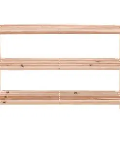 vidaXL 3-Tier Shoe Rack Solid Fir Wood