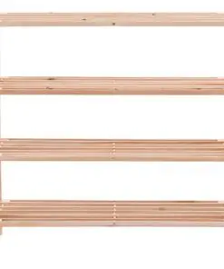 vidaXL 4-Tier Shoe Rack Solid Fir Wood