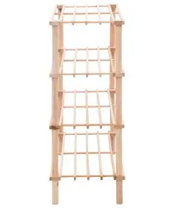 vidaXL 4-Tier Shoe Rack Solid Fir Wood