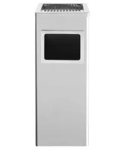 vidaXL Ashtray Dustbin Hotel 36 L Stainless Steel