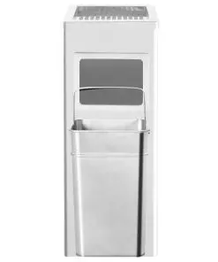 vidaXL Ashtray Dustbin Hotel 36 L Stainless Steel