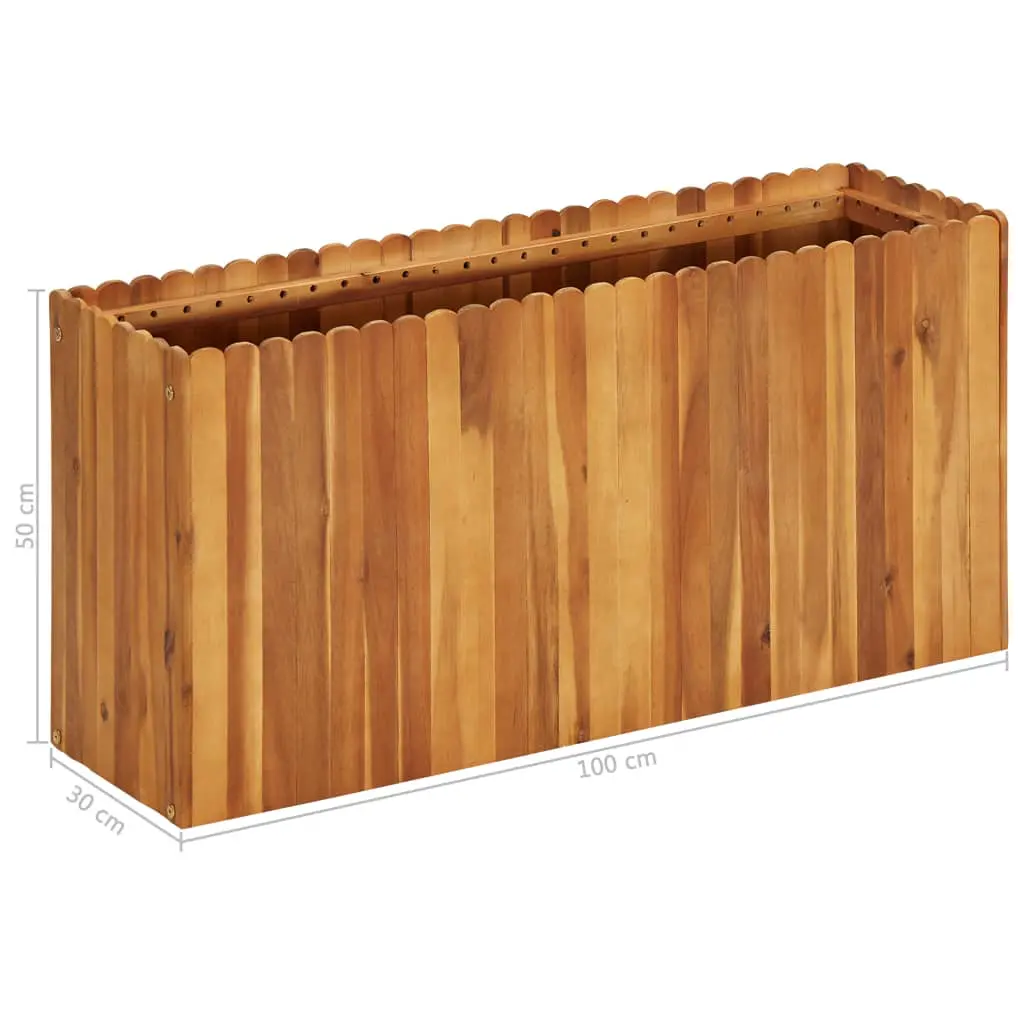 vidaXL Garden Raised Bed 100x30x50 cm Solid Acacia Wood