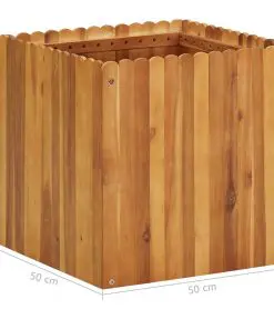 vidaXL Garden Raised Bed 50x50x50 cm Solid Acacia Wood