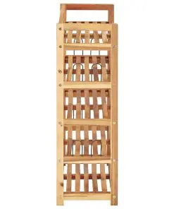 vidaXL 5-Tier Shoe Rack 64x26x80 cm Solid Acacia Wood