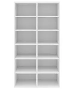 vidaXL Shoe Rack White 54x34x100 cm Chipboard