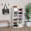vidaXL Shoe Rack White 54x34x100 cm Chipboard