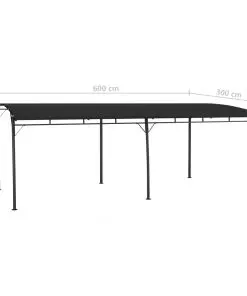 vidaXL Garden Sunshade Awning 6x3x2.25 m Anthracite