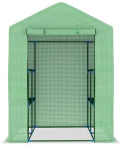 vidaXL Greenhouse with Shelves Steel 143x143x195 cm