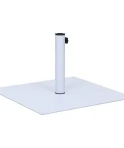 vidaXL Parasol Base White Steel Square 17 kg