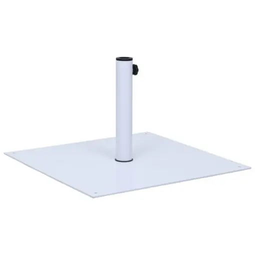 vidaXL Parasol Base White Steel Square 17 kg